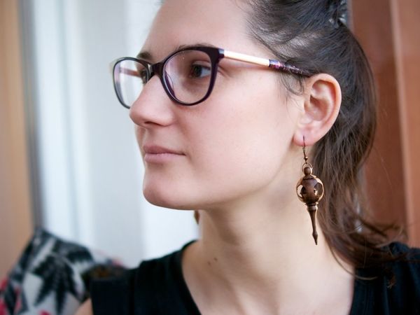 Crafting Chiseled Earrings | Livemaster - handmade