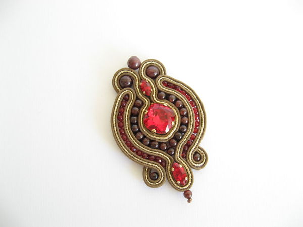 Creating ''Melody'' Soutache Pendant with Swarovski Crystals | Livemaster - handmade