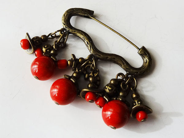 Брошь + серьги | Ярмарка Мастеров - ручная работа, handmade