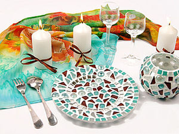Декорирование тарелки мозаикой «Созвездие» | Ярмарка Мастеров - ручная работа, handmade