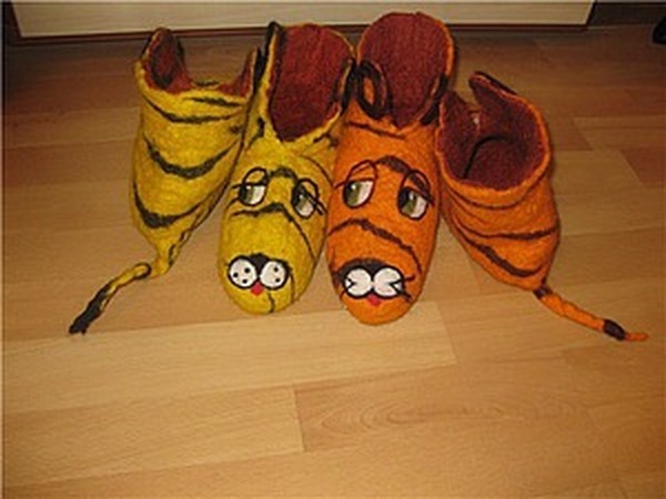 Мастер-класс: новогодние валенки-тигры | Ярмарка Мастеров - ручная работа, handmade