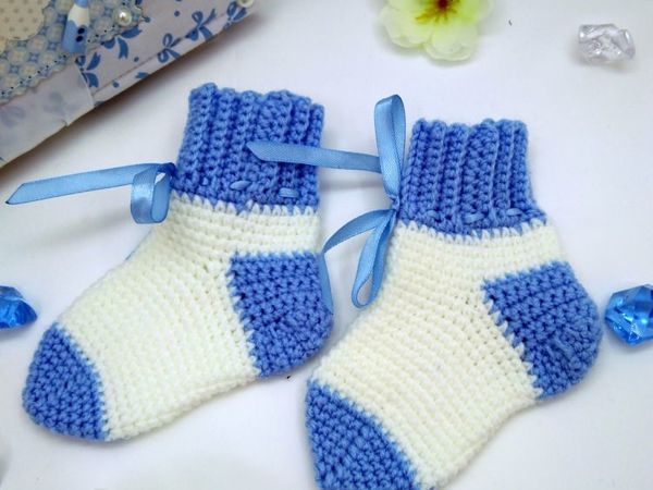 Как связать красивые детские носочки спицами: двумя спицами | витамин-п-байкальский.рф | Дзен