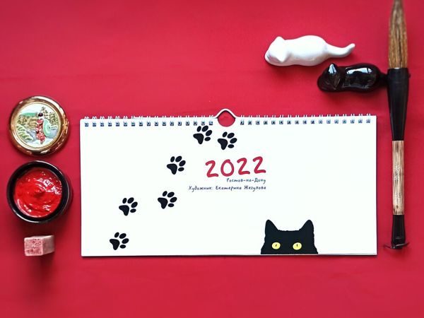 Календари 2022 в наличии! И снова котики :) | Ярмарка Мастеров - ручная работа, handmade