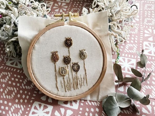 Video Tutorial: ''Poppies'' Cannetille Embroidery | Livemaster - handmade