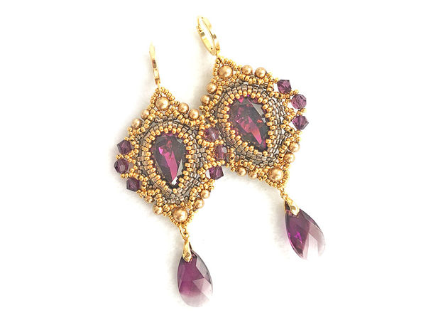 Создаем серьги из бисера и кристаллов Swarovski «Julianne» | Ярмарка Мастеров - ручная работа, handmade