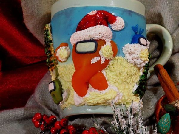 Декор кружки по мотивам игры Among Us | Ярмарка Мастеров - ручная работа, handmade