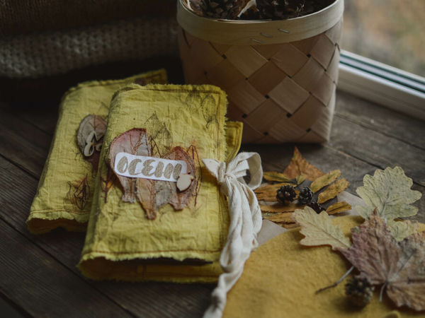 Как сделать осенний джанкбук в тканевой обложке | Ярмарка Мастеров - ручная работа, handmade
