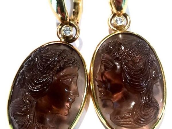 Видео серег «Doamna» камеи раухтопаз,бриллианты,золото 585 ручная работа | Ярмарка Мастеров - ручная работа, handmade
