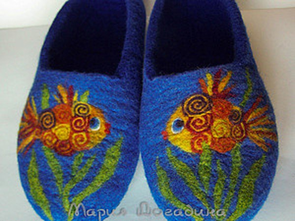 Тапочки спицами Slippers