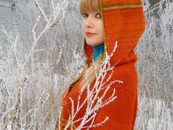 Вязаное пальто из 100 % шерсти! | Ярмарка Мастеров - ручная работа, handmade