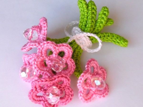 Вяжем крючком букетик | Ярмарка Мастеров - ручная работа, handmade