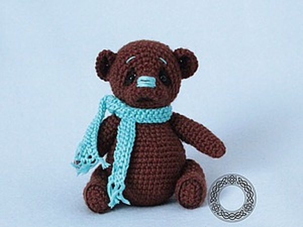 Вяжем шоколадного мишку Пухлика | Ярмарка Мастеров - ручная работа, handmade