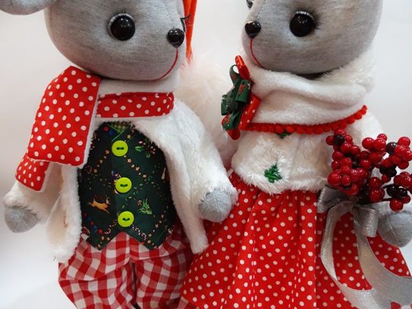 Новогодние мышки | Ярмарка Мастеров - ручная работа, handmade