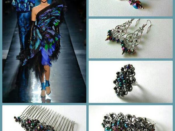 Новинка! Комплект с гематитом от Olga Gardenia | Ярмарка Мастеров - ручная работа, handmade
