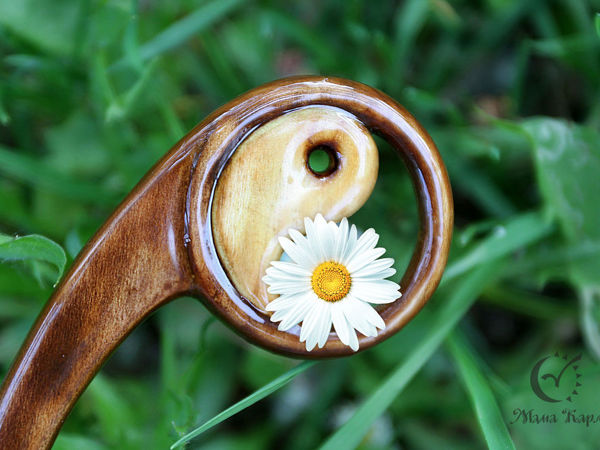 Новинка — Шпилька Инь и Ян | Ярмарка Мастеров - ручная работа, handmade
