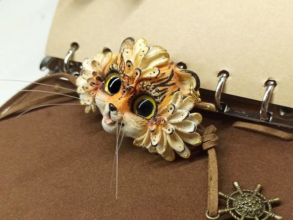 Брошь: фэнтезийный тигр | Ярмарка Мастеров - ручная работа, handmade
