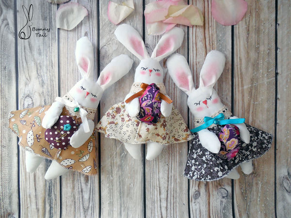 Шьем милых кроликов к Пасхе | Ярмарка Мастеров - ручная работа, handmade