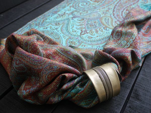 шарфы из индийского шелка Муга. | Ярмарка Мастеров - ручная работа, handmade