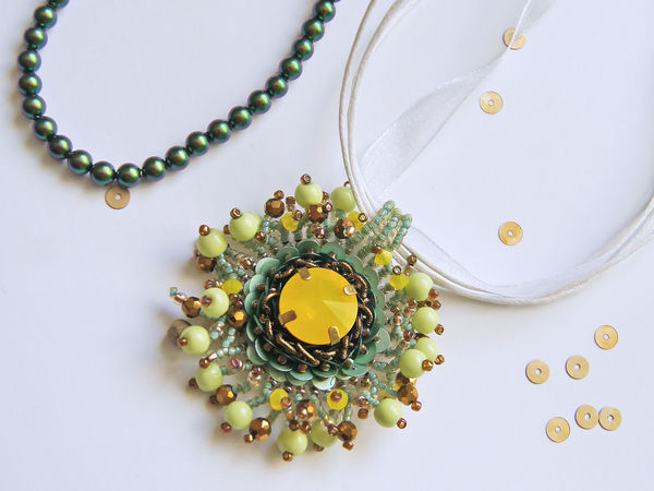 Мк в Самаре! Подвеска с кристаллом Swarovski | Ярмарка Мастеров - ручная работа, handmade
