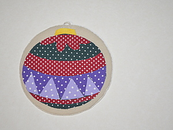 Аппликация Елочный шар для новогодней коробочки | Ярмарка Мастеров - ручная работа, handmade