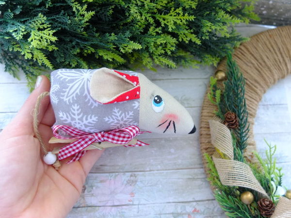 Sewing Christmas Toy Mouse: 2020 Symbol | Livemaster - handmade