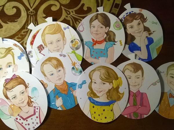 Шаржи в детский сад на выпускной | Ярмарка Мастеров - ручная работа, handmade