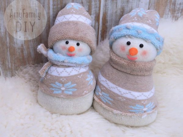 How To Make Snowmen Of Socks. Crafts For New Year | Ярмарка Мастеров - ручная работа, handmade