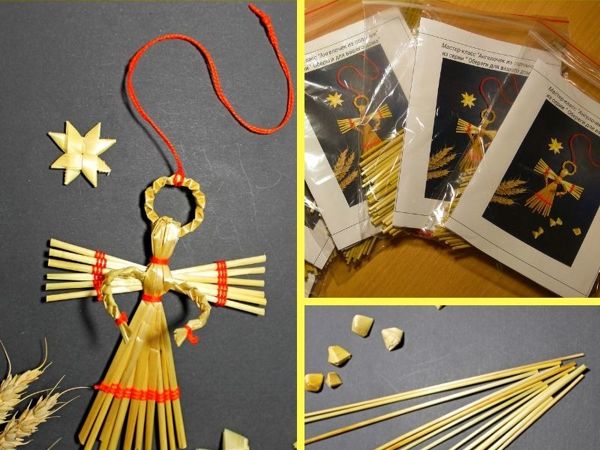 Мастер-класс «Ангелочек» из соломки | Ярмарка Мастеров - ручная работа, handmade