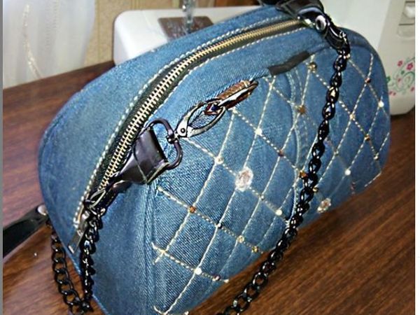 Идеи для создания сумок из старых джинсов