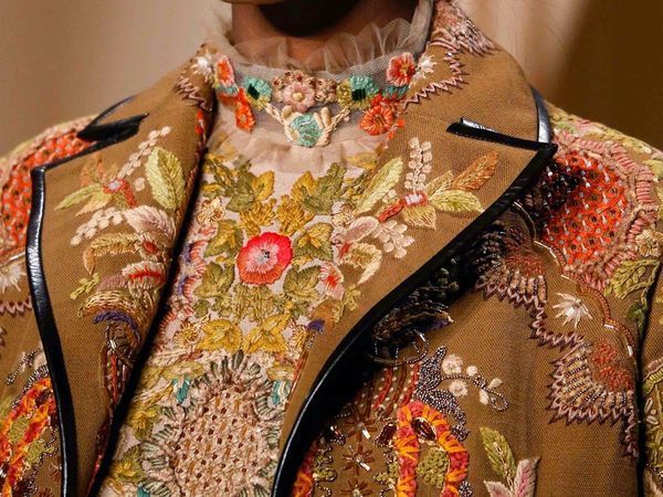 Два наряда с вышивкой растительных орнаментов от Valentino Haute Couture Spring 2015 | Ярмарка Мастеров - ручная работа, handmade