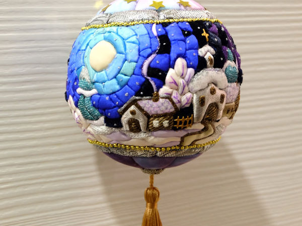 ВИДЕО Елочного шарика «Новогодняя ночь» | Ярмарка Мастеров - ручная работа, handmade