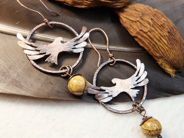 Процесс создания медных сережек El Condor Pasa | Ярмарка Мастеров - ручная работа, handmade