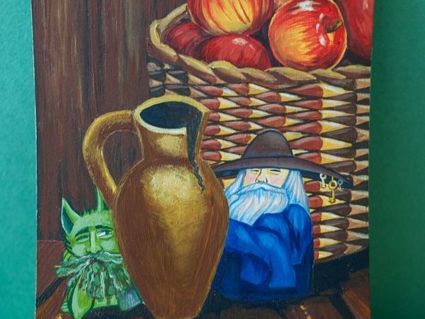 Рисуем акрилом добрых домашних духов на кухонной доске | Ярмарка Мастеров - ручная работа, handmade