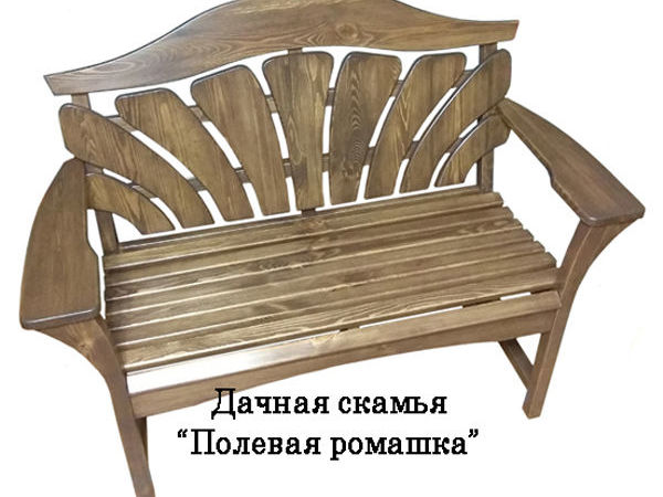 Скамейка со спинкой – простая и удобная садовая мебель