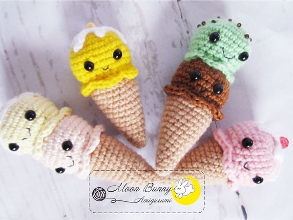 Вяжем крючком сувенир мороженку | Ярмарка Мастеров - ручная работа, handmade