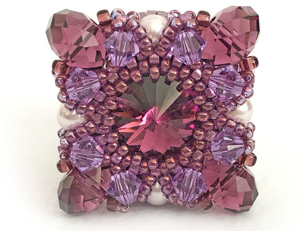 Video Tutorial: Creating ''RENATA'' Ring from Beads and Swarovski Crystals | Livemaster - handmade