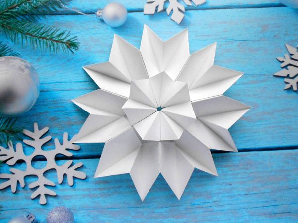 Новые объёмные снежинки из бумаги, зима - Коробочка идей и мастер-классов