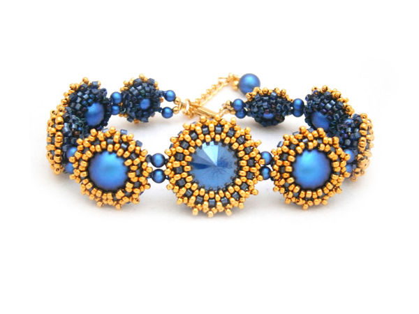 Creating ''Victoria'' Bracelet from Beads and Swarovski Crystals. Part 2 | Livemaster - handmade
