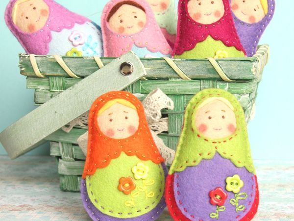 Матрешка из фетра | Ярмарка Мастеров - ручная работа, handmade