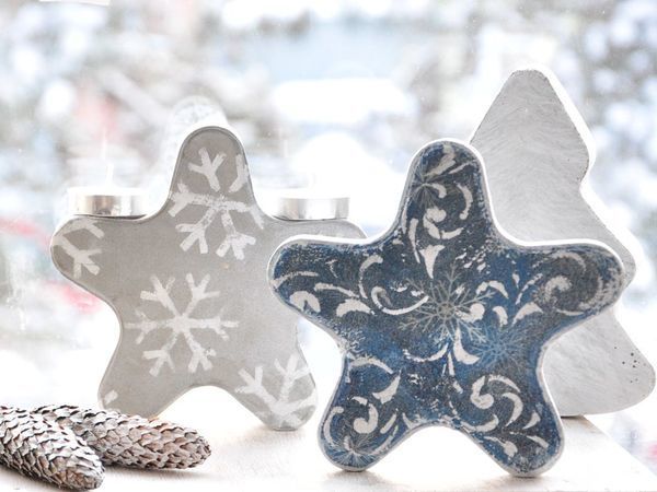 Creating Christmas Snowflake and Tree Toys out of Concrete | Livemaster - handmade