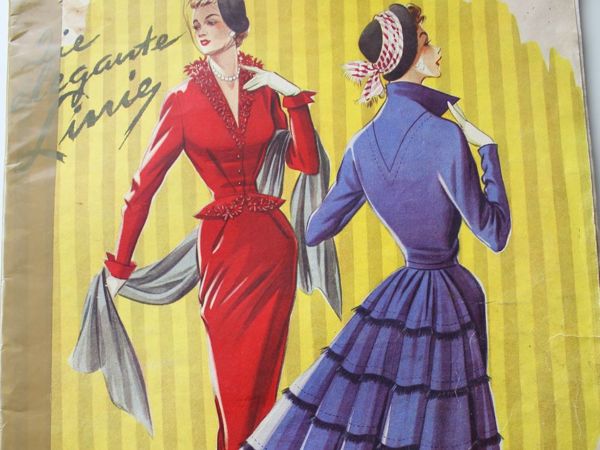 Элегантные линии- старый журнал мод -1953- Редкость | Ярмарка Мастеров - ручная работа, handmade