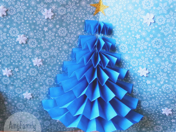 Handmade Christmas Postcard with a Volume Tree Inside | Livemaster - handmade
