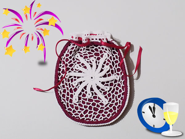 Вяжем крючком новогодний мешочек для подарков | Ярмарка Мастеров - ручная работа, handmade