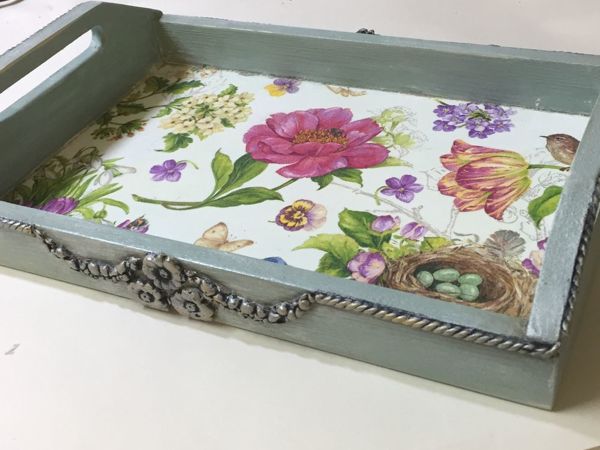 Декор подноса полимерной глиной | Ярмарка Мастеров - ручная работа, handmade