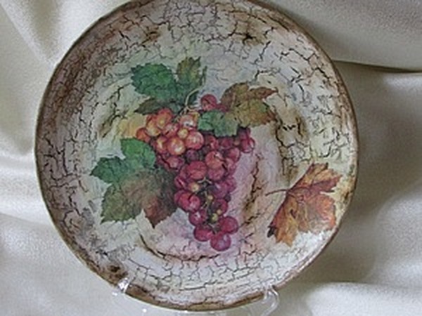 Декорируем тарелочку в технике декупаж | Ярмарка Мастеров - ручная работа, handmade