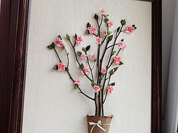A Tree with Flowers: 3-D Painting DIY | Ярмарка Мастеров - ручная работа, handmade