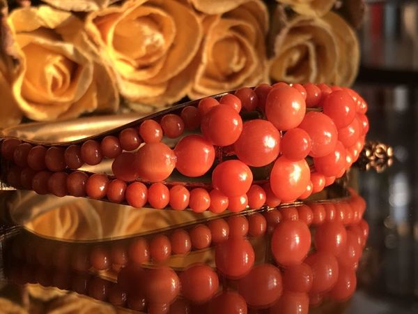 Антикварный браслет с кораллами Шакка | Ярмарка Мастеров - ручная работа, handmade