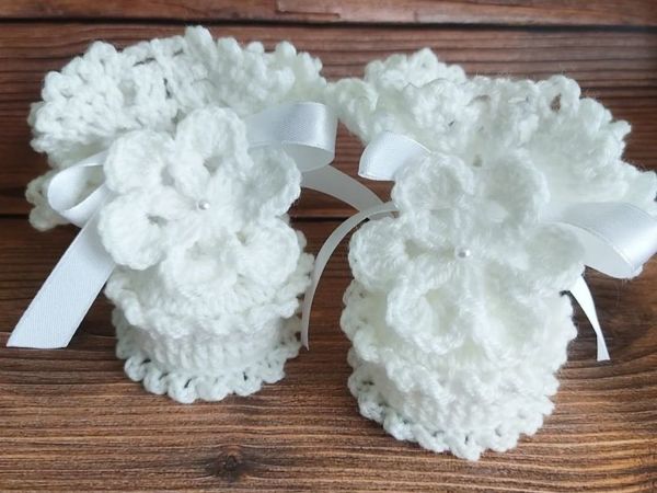 Пинетки для девочки «Цветочек» | Ярмарка Мастеров - ручная работа, handmade Пинетки для девочки «Цветочек» | Ярмарка Мастеров - ручная работа, handmade