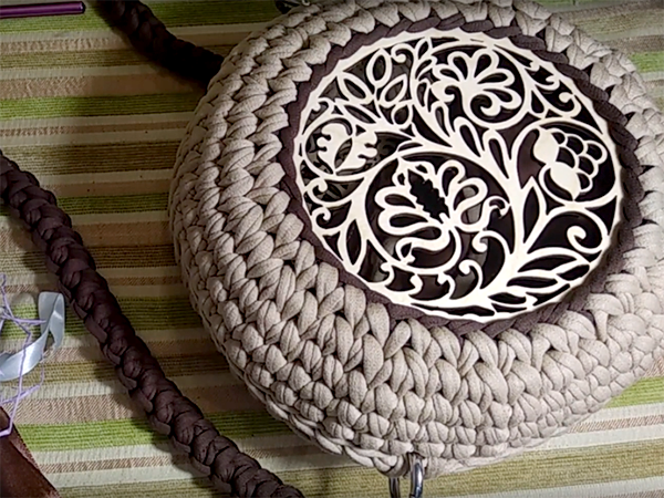 Crochet Round Bag With Insert | Livemaster - handmade