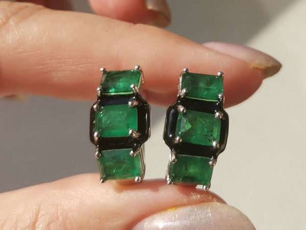 Видео серег с изумрудом | Ярмарка Мастеров - ручная работа, handmade